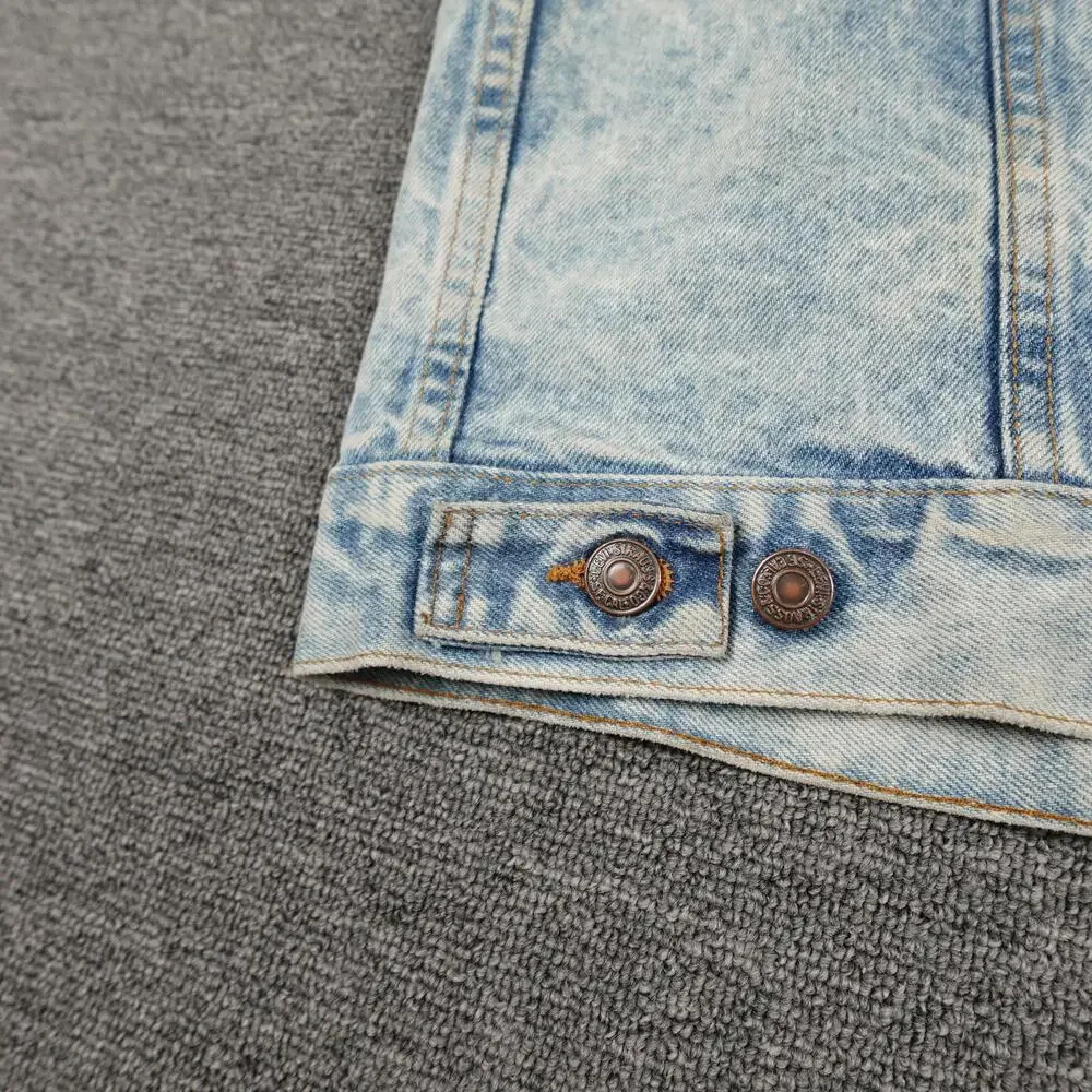 Vintage Levi's Vest Mens Large Light Blue Denim Cutoff Trucker Biker USA 80s